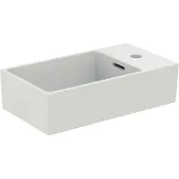 Ideal standard Handwaschbecken EXTRA Abl. re 1 HL 450x250x150mm weiß I+ weiß mit IdealPlus 1 Hahnloch, mit Überlauf