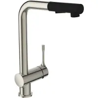 Ideal standard Ceralook Einhebel-Küchenarmatur, mit hohem Auslauf, herausziehbare 2-Funktionshandbrause, BC178GN, Farbe: Silver Storm