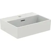 Ideal standard Extra Hand-Waschtisch T3917MA 45x35x15cm, mit Überlauf, geschliffen, 1 Hahnloch, weiß Ideal Plus