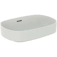 Ideal standard Linda-X Waschtisch, ohne Hahnloch, mit Überlauf, 550x380x155 mm, T4401V1, Farbe: Seidenweiß