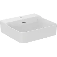 Ideal standard Conca Waschtisch, 1 Hahnloch, 500x450x165 mm, T3690MA, Farbe: Weiß mit Ideal Plus