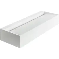Ideal standard Silhouette Reihenwaschtisch, ohne Hahnloch, ohne Überlauf, Weiß, S062501, Ausführung: 1200x470x200 mm