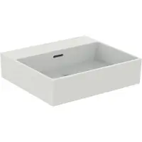 Ideal standard Extra Waschtisch, ohne Hahnloch, mit Überlauf, geschliffen, 500x450x150 mm, T3886MA, Farbe: Weiß mit Ideal Plus