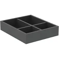Ideal standard Conca Aufbewahrungsbox T3980Y2 klein, 200 x 230 x 50 mm, 4 Fächer, Anthrazit matt
