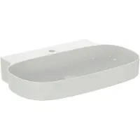 Ideal standard Linda-X Waschtisch, 1 Hahnloch, ohne Überlauf, 750x500x135 mm, T439601, Farbe: Weiß