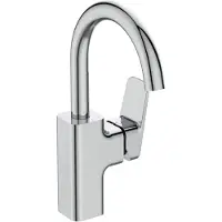 Ideal standard Waschtischarmatur Ceraplan ohne Ablaufgarnitur H200, hoher Auslauf, Ausladung 145mm BD234AA Chrom
