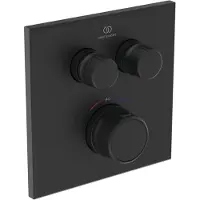 Ideal standard Ceratherm Navigo Brausethermostat UP Bausatz 2, Rosette eckig, A7302XG, Farbe: Silk Black