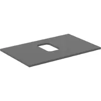 Ideal standard i.life B Waschtischplatte, mit Ausschnitt, kombinierbar mit einem Schale, 802x507x18mm, T5410NG, Farbe: Quarzgrau