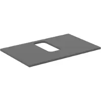 Ideal standard i.life B Waschtischplatte, mit Ausschnitt, kombinierbar mit einem Waschtisch, 802x507x18mm, T5414NG, Farbe: Quarzgrau
