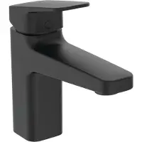 Ideal standard Waschtischarmatur Ceraplan ohne Ablaufgarnitur BlueStart H90, Ausladung 124mm BD224XG Schwarz (Silk Black)