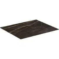 Ideal standard Conca Waschtischplatte, Ausschnitt mittig/links/rechts, 600x505x6mm, T3969DG, Farbe: Marmor Noir Desir