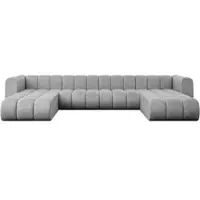 ALTDECOR Modulares Sofa Ecksofa in U-Form - Joren-U2 - 410x177x70 cm Grau - Corner modular Sofa Eckcouch Couch Wohnlandschaft Cauchsofa Bodensofa Polstersofa