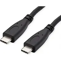 Roline USB 3.2 Gen 2 Kabel, USB C-C, ST/ST, 4K UHD-1, 10Gbit/s, Emark, 100W, schwarz, 1 m