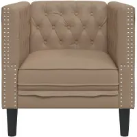 vidaXL Chesterfield-Sessel Cappuccino Kunstleder