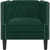 vidaXL Chesterfield-Sessel Dunkelgrün Samt