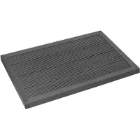 ML-Design WPC Bodenelement für Solardusche, Poolleiter oder Pool, Dunkelgrau, 101 x 63 x 5,5 cm, rutschfeste Unterlage, inkl. Montagematerial