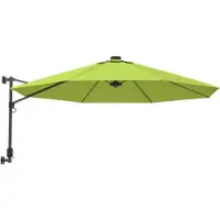 vidaXL Wand-Sonnenschirm Apfelgrün 290 cm