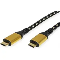 Roline GOLD USB4 Gen3x2 Kabel, C–C, ST/ST, 8K UHD-2, 40Gbit/s, 100W, schwarz / gold, 2 m