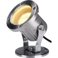 SLV NAUTILUS Outdoor Strahler, QPAR51, edelstahl, max.35W, inkl. 1,5m Kabel