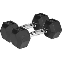 Rebel Gusseisenhanteln gummiert HEX 2x5kg Sechskant-Set 10kg SOLID
