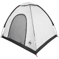 vidaXL Campingzelt 2 Personen Weiß Blackout