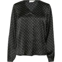 Kaffe Ärmellose Bluse Regular fit Black/Steeple Gray Dot black