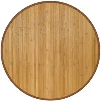 vidaXL Teppich Rund Natur 80 cm Bambus