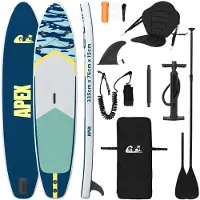 vidaXL SUP Board mit Sitz 2-in-1 APEX 335 x 76 x 15 cm Blau für