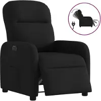 vidaXL Relaxsessel Elektrisch Schwarz Stoff
