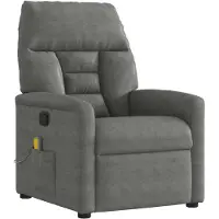 vidaXL Massagesessel Dunkelgrau Mikrofasergewebe