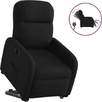 vidaXL Relaxsessel mit Aufstehhilfe Elektrisch Schwarz Stoff