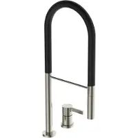 Ideal standard Gusto 2-Loch-Einhebel-Küchenarmatur, Semi-Professional, mit 2-Funktionshandbrause, BD425GN, Farbe: Silver Storm