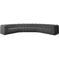 ALTDECOR Modulares Sofa Ecksofa in U-Form - Lazro-U1 - 373x373x70 cm Grau - Corner modular Sofa Eckcouch Couch Wohnlandschaft Cauchsofa Bodensofa Polstersofa