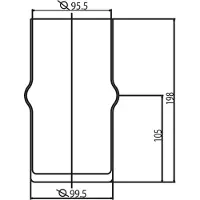 Jado Ersatzglas, H960642NU für Toilettenbürstengarnitur, Opalglas H960642NU