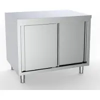 CombiSteel Arbeitsschrank mit Schiebetüren aus Edelstahl 1400x700x850mm