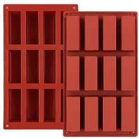 Jojomino Rechteckige Schokoladenriegelform Aus Silikon, Selbstgemachte Snack-Schokoriegel, Butterform mit 12 Gittern