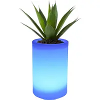 Smartwares LED Solarleuchte Blumentopf OSL_60085 weiß 30 cm RGBW