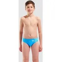 Arena Badehose Slip Jungen Kikko V Print - Turquoise-white - 116