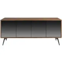 AC ANGEL CERDÁ Angel Cerdá Anrichte 3061 in Walnuss / Schwarz – (B)180 x (H)76 x (T)50 cm | Gr.: onesize