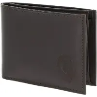 OXMOX Leder Geldbörse Leather RFID Protect Pocketbörse Freedom Lion Embossed Brown dunkelbraun