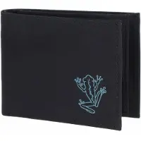 OXMOX Geldbörse New Cryptan RFID Protect Pocketbörse Frog 2.0 Print Cyan Black schwarz