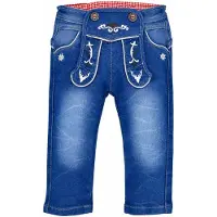 Bondi Lange Trachten Jeans "Gipfelkraxler" Jogg Denim für Jungen 91469 | Blau Größe: 68