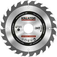 Kreator Kreissägeblatt 165 x 30 x 2 mm 24 Zähne für Holz inkl. Reduzierringe