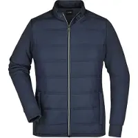 James & nicholson Modische Sweat Jacke in attraktivem Materialmix navy, Gr. S