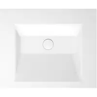 Bette BetteAqua Einbauwaschtisch, 1 Hahnloch, ohne Überlauf, 600x495x80mm, A070-000HLW1, Farbe: Weiß
