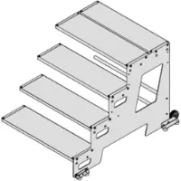 Hymer Industrietritt, Erweiterungsmodul, Stufenbreite 600 mm, 4 Stufen