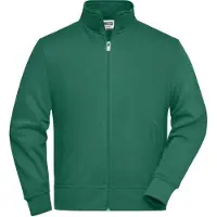 James & nicholson Sweat-Jacke mit Stehkragen und Reißverschluss dark-green, Gr. 3XL