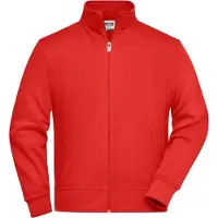 James & nicholson Sweat-Jacke mit Stehkragen und Reißverschluss red, Gr. L