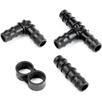 Markenlos 15 Geradeverbinder für 16mm Tropfschläuche