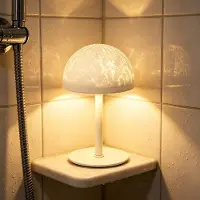 Rosikey LED Badelampe für Badewanne Wasserdicht - Nordlicht Kristall Optik Tischleuchte Kabellos Touch Dimmbar Wellness Raumdeko Garten Outdoor Geschenk